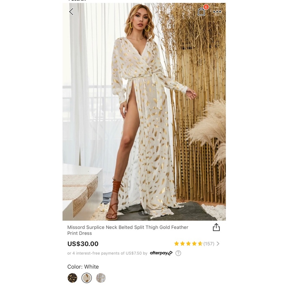 SHEIN split thigh dress